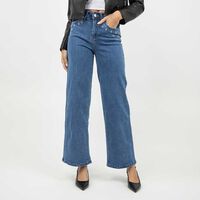 Jeans Wide Led Mujer Most Wanted Azul-Medio