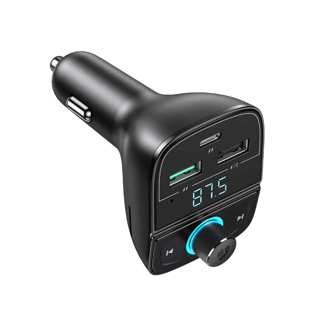 Transmisor De Audio Fm Bluetooth 5.0 Automovil 2Usb-A/1Usb-C 36A+Slot Microsd Ugreen Cd229