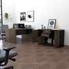 Escritorio Doble + Gabinete 2 Puertas Negro TuHome Home Office
