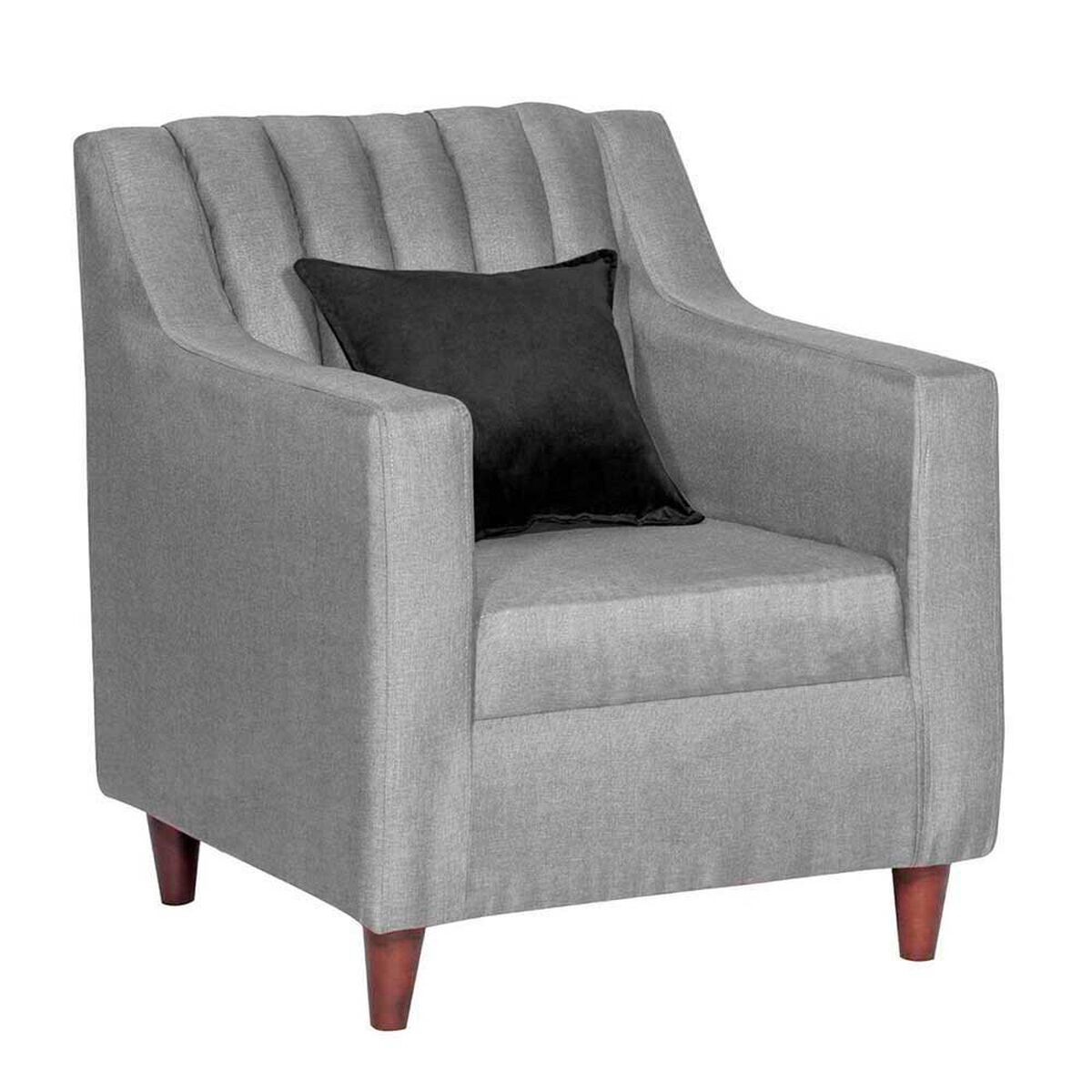 Juego de Living Dise&ntilde;o A&M Home Isabella Sof&aacute; 3 Cuerpos + 2 Sillones1 Cuerpo Gris