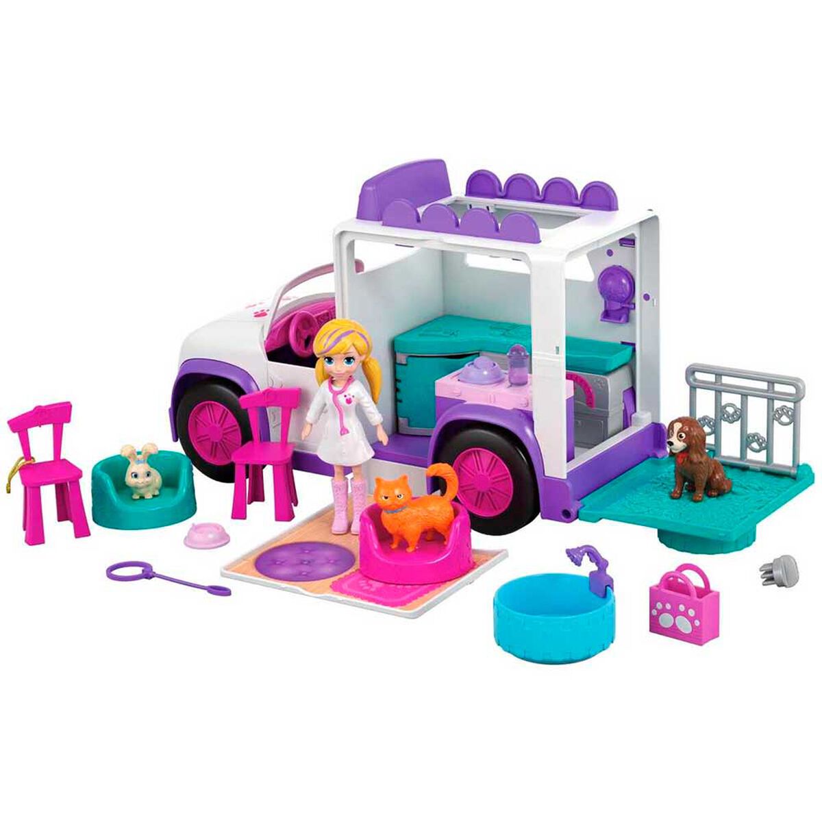 Set de Juego Hospital Móvil de Animalitos Polly Pocket