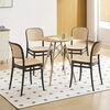 Juego de Comedor Vekkahome Loft Duna 4 Sillas Caf&eacute;