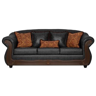 Sofá Black Factory Estambul 3 Cuerpos Negro