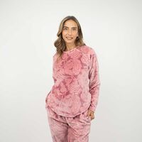 Pijama de Polar Mujer Portman Club Coral, Crudo