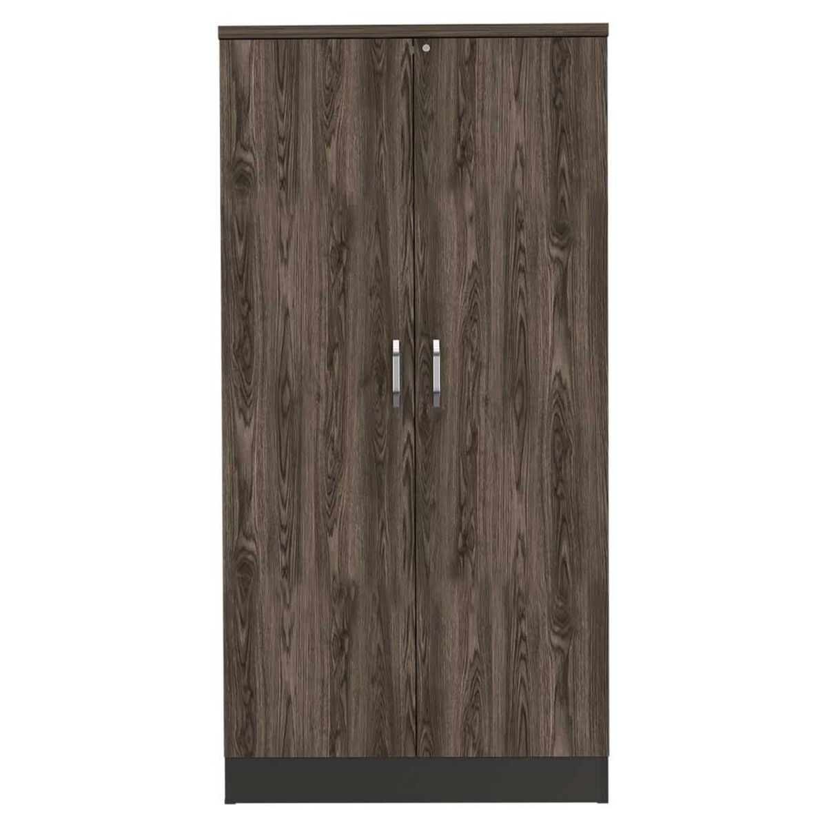 Biblioteca TuHome Home Office 2 Puertas Negro Soft Coñac