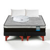 Cama Europea Flex 2 Plazas Dream Pro Box B/D + 2 Almohada + Cubrecolchon