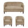 Juego de Living Innovamuebles Rio Sofá 2 Cuerpos + Dos Sillones 1 Cuerpo Beige