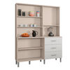 Mueble de Cocina Rima Blanco-Café 5 Puertas 3 Cajones