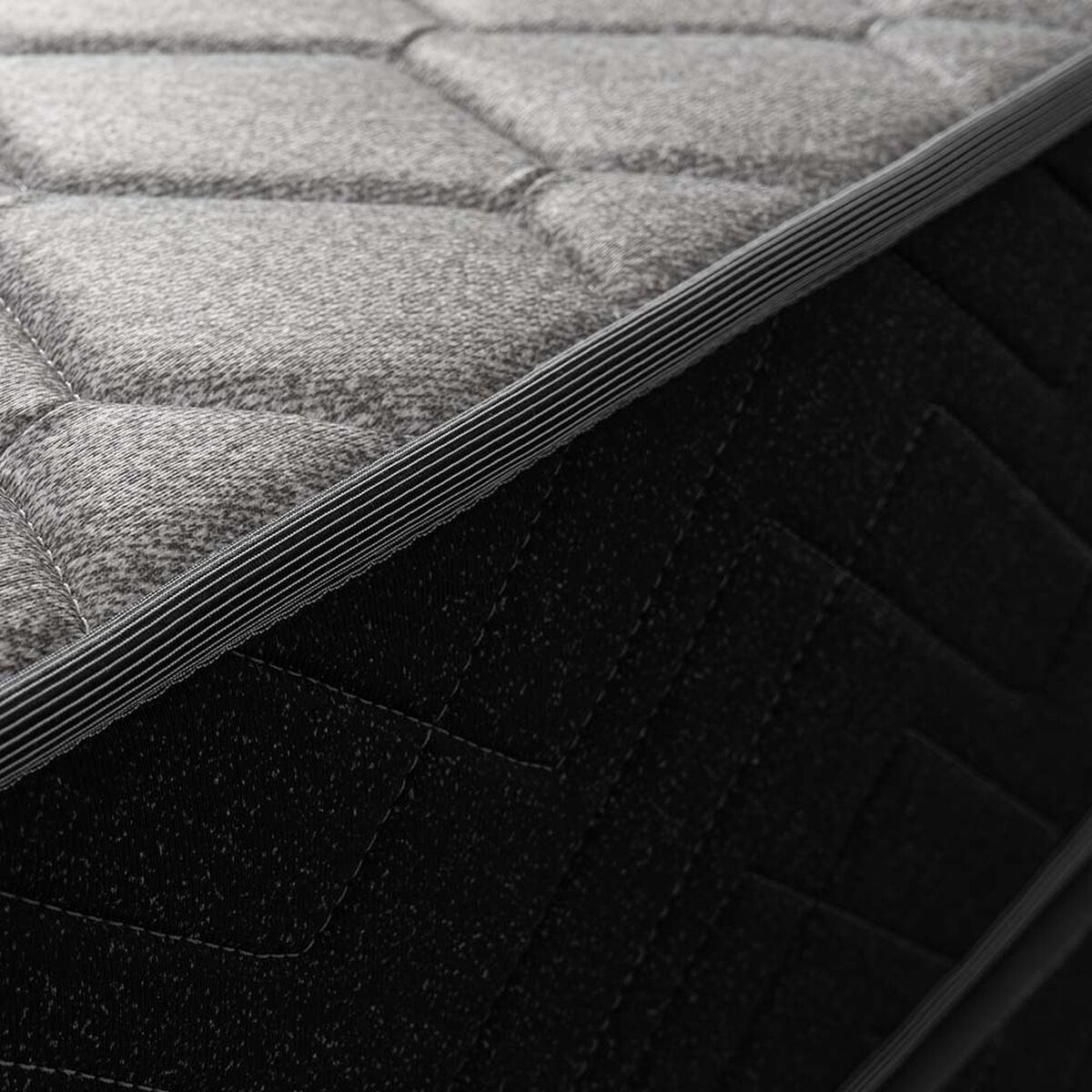 Cama Europea Celta 1 Plaza Atlantis Black + Respaldo Asturias