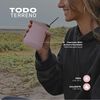 Mate Acero Inoxidable con Bombilla Lhotse Rosa Claro