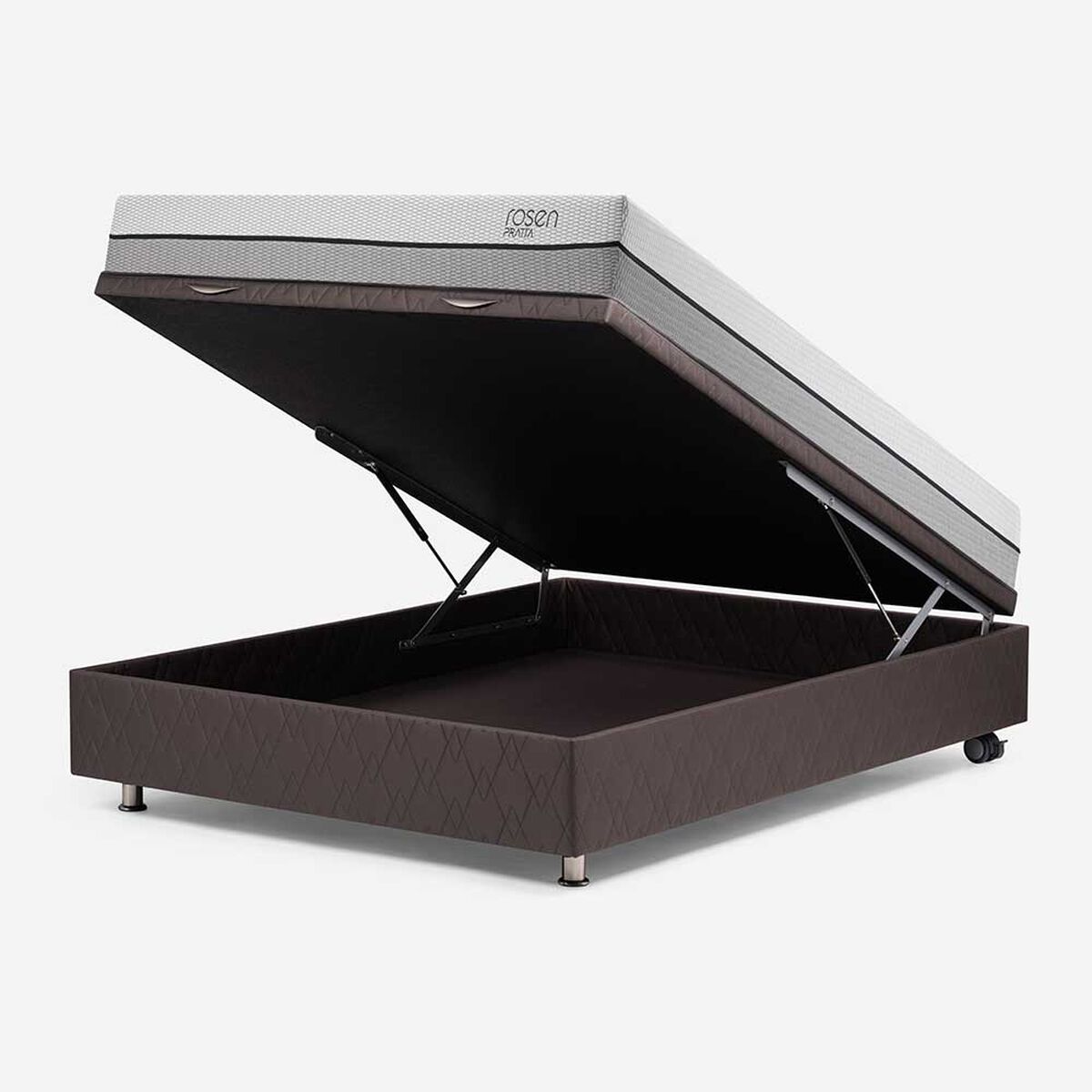 Boxet Rosen 2 Plazas Pratta + Respaldo + 2 Veladores Tabor Caramelo