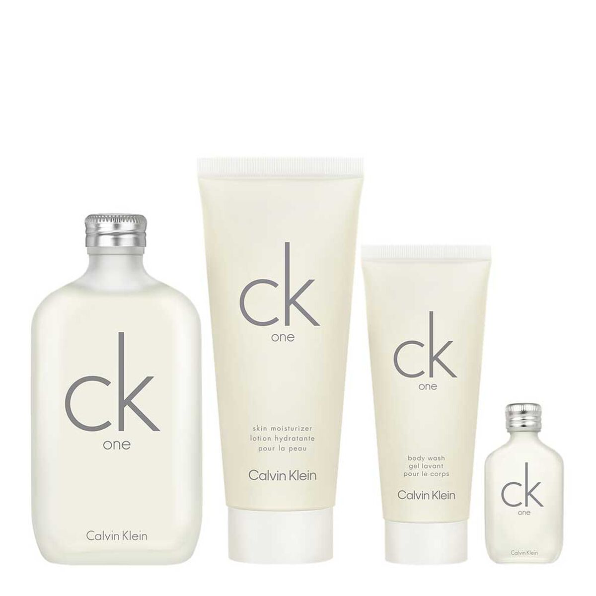 Perfume Calvin Klein One EDT 200 ML + Body Lotion 200 ML + Shower Gel 100 ML + Mini 15 ML