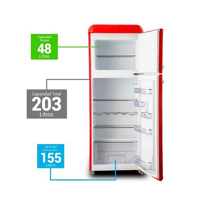 Imagen 2 del producto Refrigerador Frío directo Libero LRT-210DFRR 203 lt