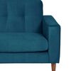 Sofá Seccional Izquierdo Latam Home Salermo Tela Velvet 3 Cuerpos Azul Petroleo