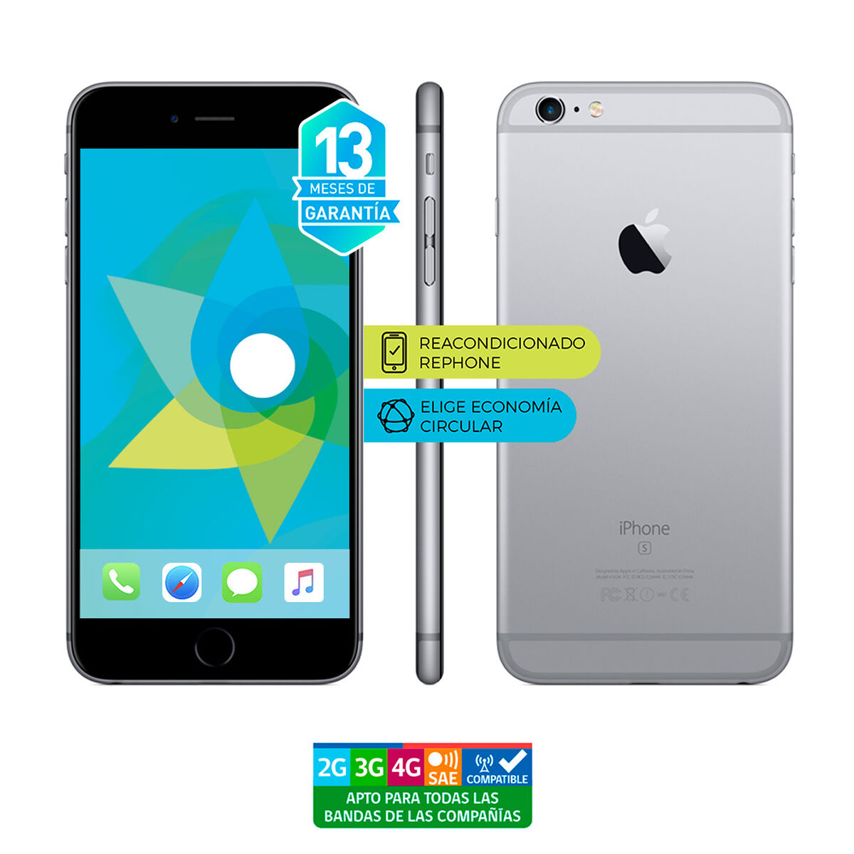 Celular Apple Iphone 6s 32GB 4.7" Reacondicionado Gris Liberado
