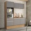 Mueble de Cocina Vekkahome Virginia 1 Cajón 6 Puertas Café