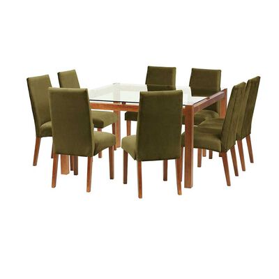 Juego de Comedor Latam Home Barcelona 8 Sillas Verde