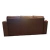 Juego de Living Kea Nize Felpa Sofá 3 Cuerpos + Dos Pouf 1 Cuerpo Café