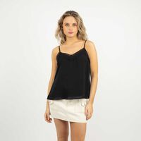 Blusa Sin Mangas Mujer Icono Negro