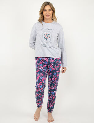 Imagen 2 del producto Polera de Pijama Mujer Portman Club Grey Melan, Marengo, Oliva