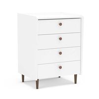 Cómoda Vekkahome Luisiana 4 Cajones Blanco