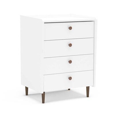 Cómoda Vekkahome Luisiana 4 Cajones Blanco 