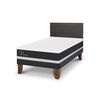 Cama Europea CIC Base Normal 1,5 Plazas Ortopedic + Respaldo Villarrica