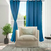 Combo Cortinas Doral Black Out Victoria  220 x 140 cm Azul