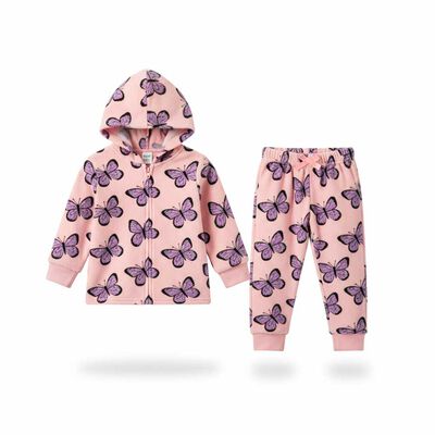 Conjunto Polerón+Buzo Beba Chess Baby Lila