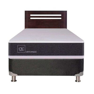 Box Spring CIC 1 Plaza New Ortopedic + Respaldo New Munich