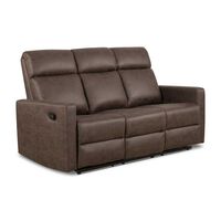 Sofá Reclinable CIC Asturias 3 Cuerpos Café