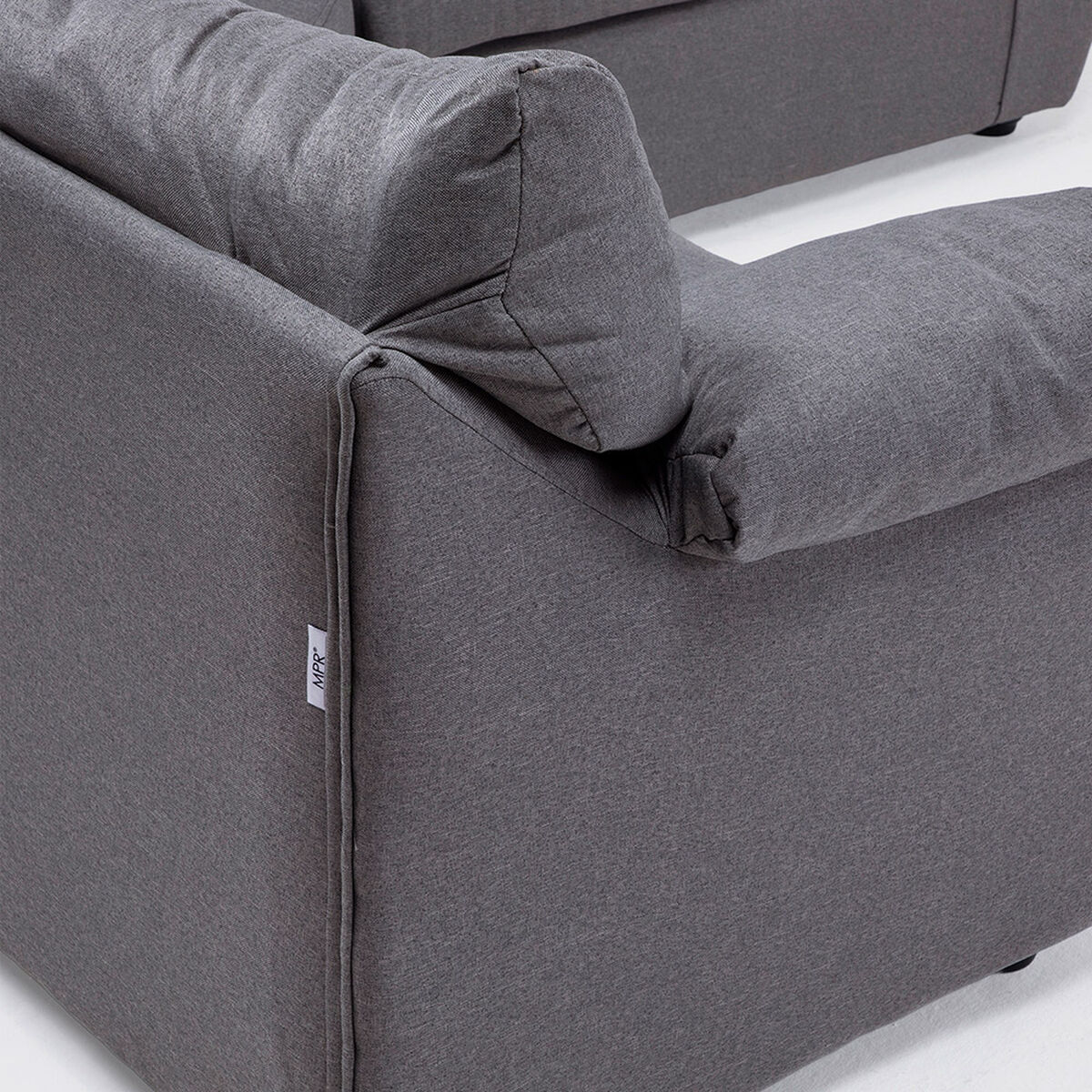 Seccional Muebles MPR Array&aacute;n 2-1-2 CuerposTela Gris Oscuro