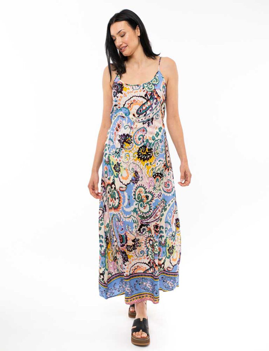 Vestido Maxi Estampado Sin Mangas Mujer Zibel