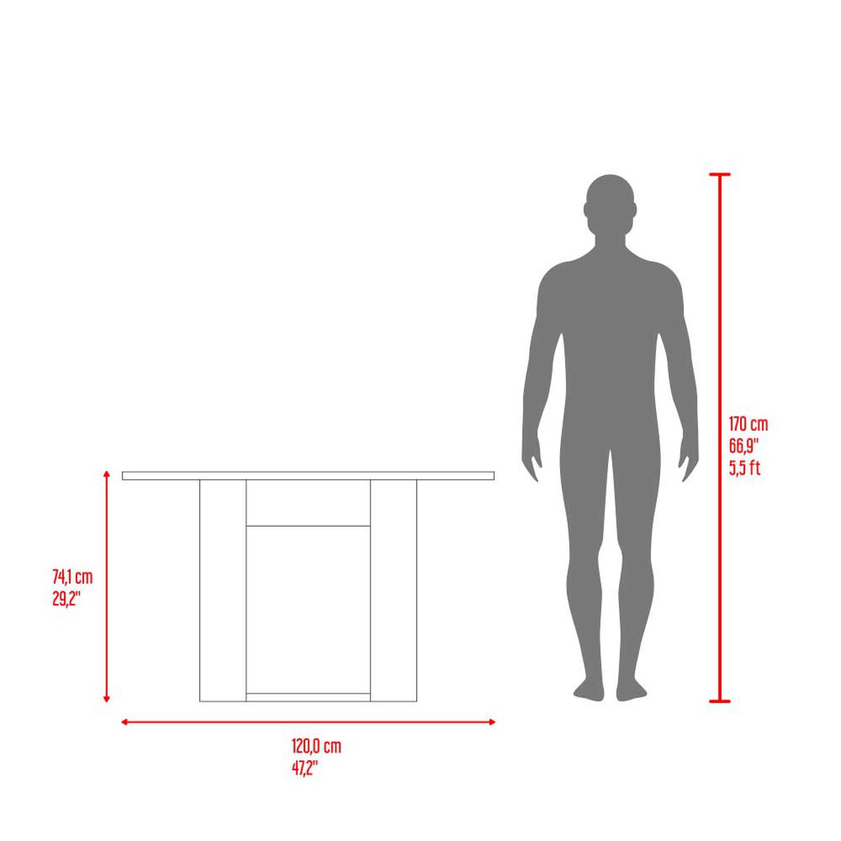 Mesa de Comedor TuHome Volterra Roble Gris