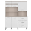Mueble de Cocina Rima Blanco-Café 5 Puertas 3 Cajones