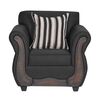 Juego de Living  Muebles M&E Llanquihue Sofá 3 Cuerpos + Dos Sillones 1 Cuerpo Negro