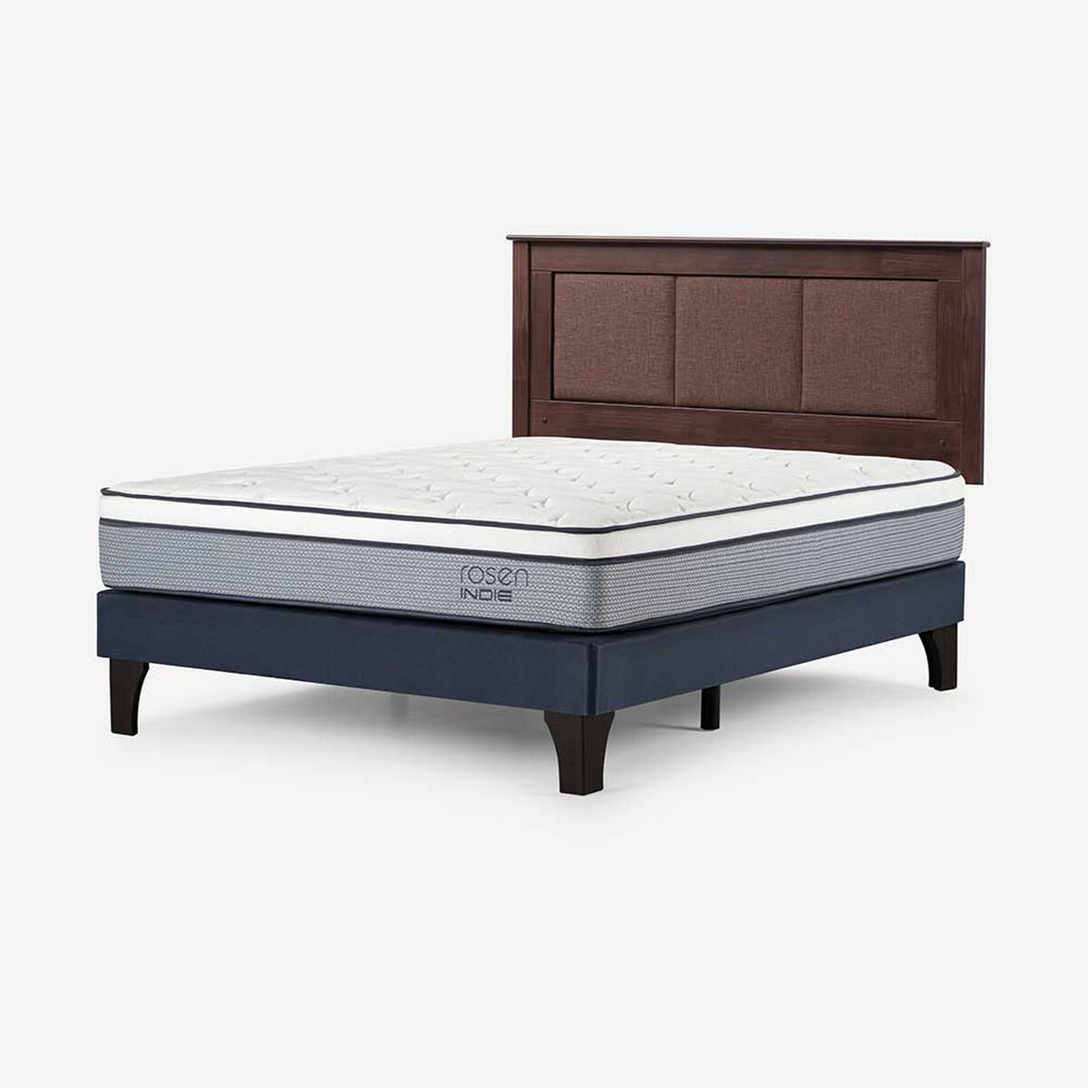 Cama Europea Rosen King Pratta + Respaldo Rachel