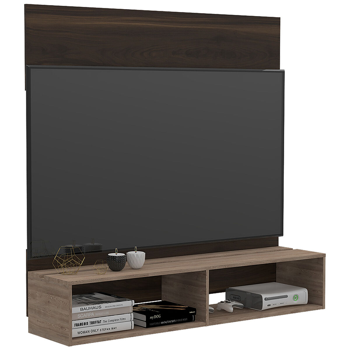 Panel TV TuHome Fraktal Habano /Miel Hasta 60"