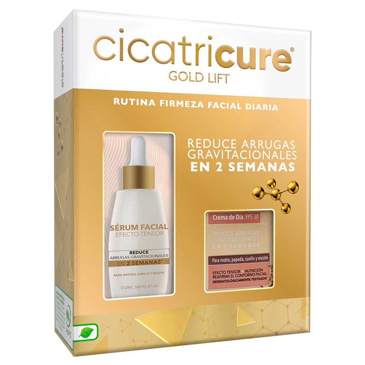 Pack Cicatricure Crema Gold Lift De Día + Serum Efecto Lifting