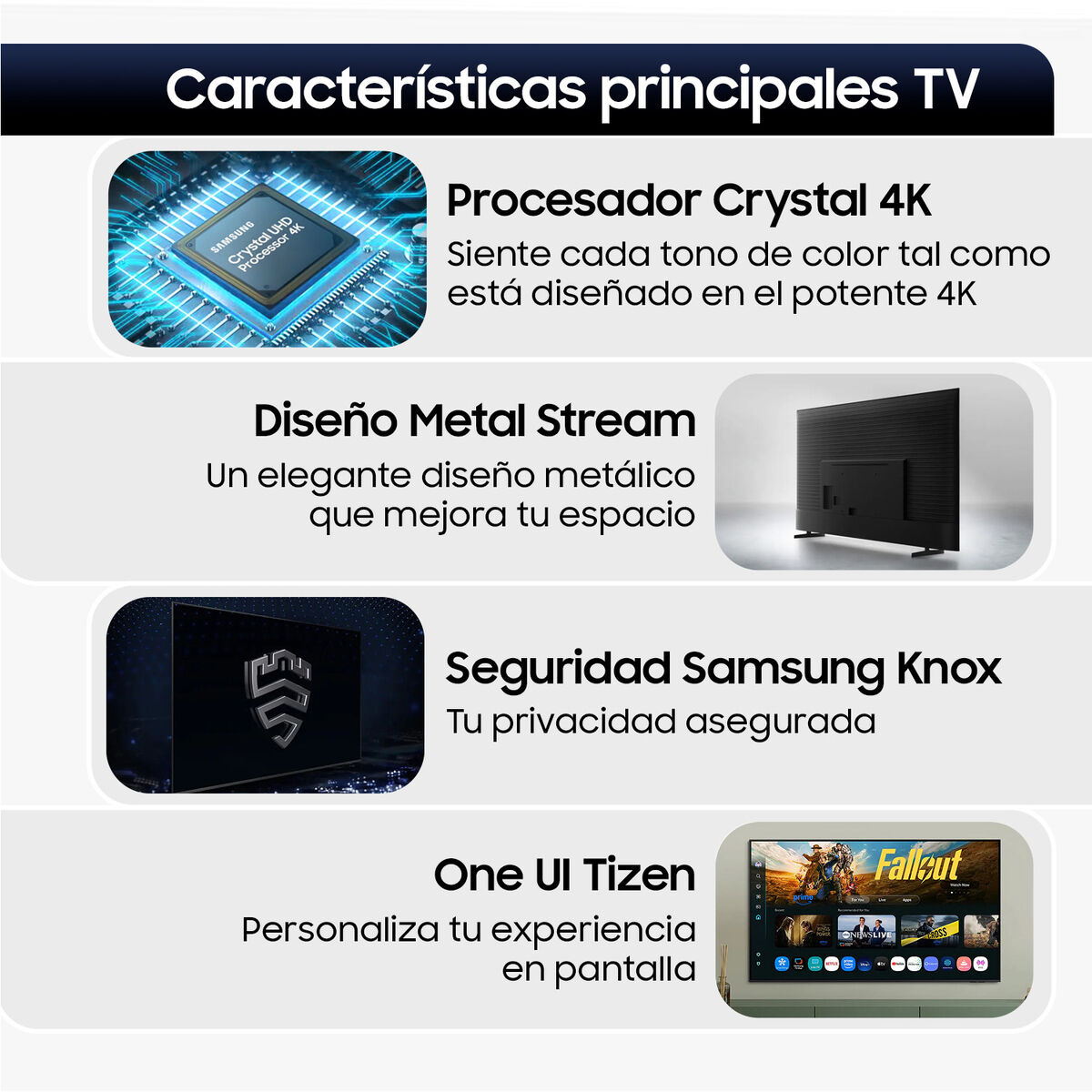 Smart TV LED 43" Samsung Crystal UHD 4K (2025) U8000F