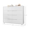 Cómoda Vekkahome Doble Evo 8 Cajones Blanco