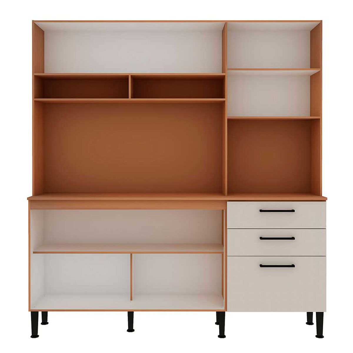 Kit Cocina Vekkahome Fiori 4 Puertas 3 Cajones Beige