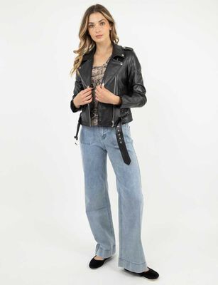 Imagen 2 del producto Chaqueta Biker Ecocuero Mujer Zibel Negro