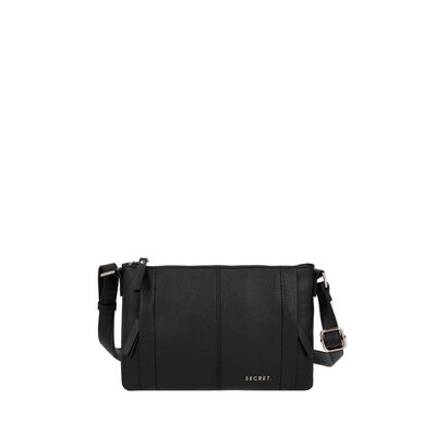 Cartera Bandolera Secret Albury SC7 Peque&ntilde;a Negra