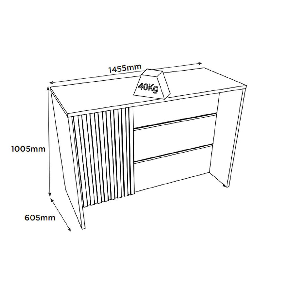 Mueble de Cocina Isla Home Mobili Americana Blanco