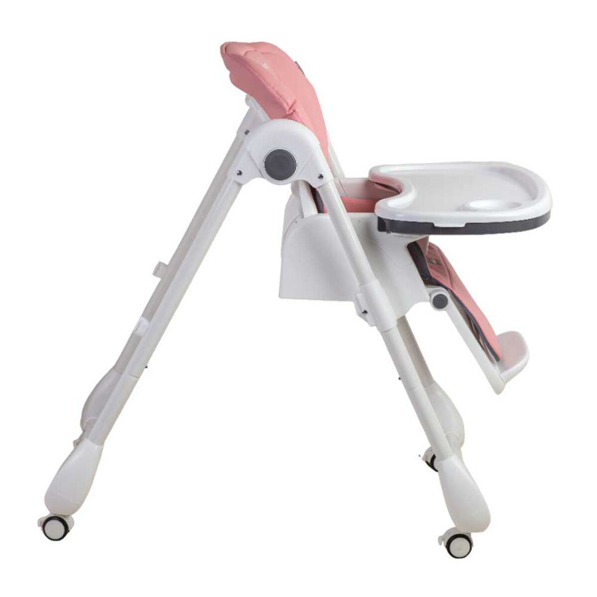 Silla de Comer Bebe EasyFeed Reclinable con Ruedas Rosado Bebesit