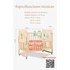 Cuna Colecho Madera Pack&Play con Mudador Azul LuBabycas
