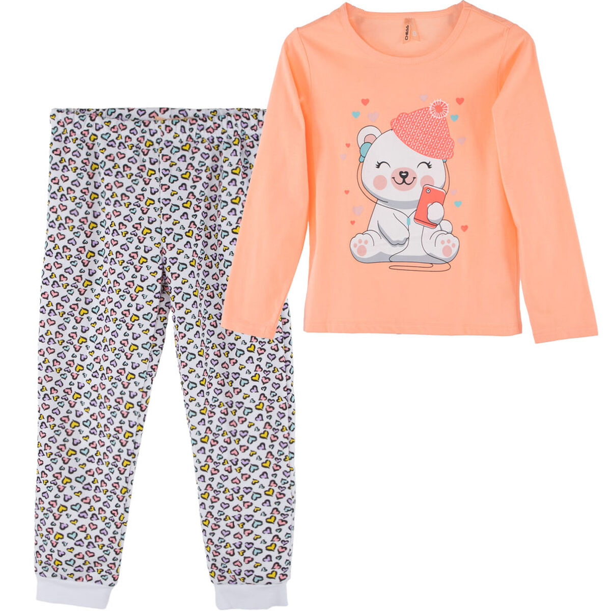 Conjunto 2 Piezas Pijama Osito Niña Chess