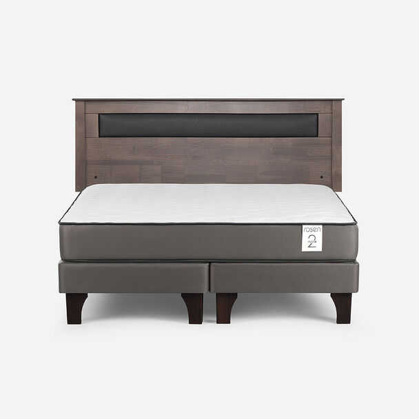 Cama Europea Rosen King New Style 2 Plus + Respaldo Ferrara