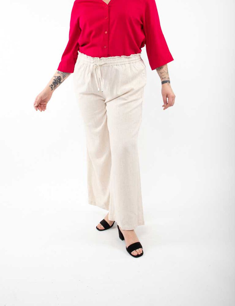 Pantalón Lino Palazzo Mujer Extralindas